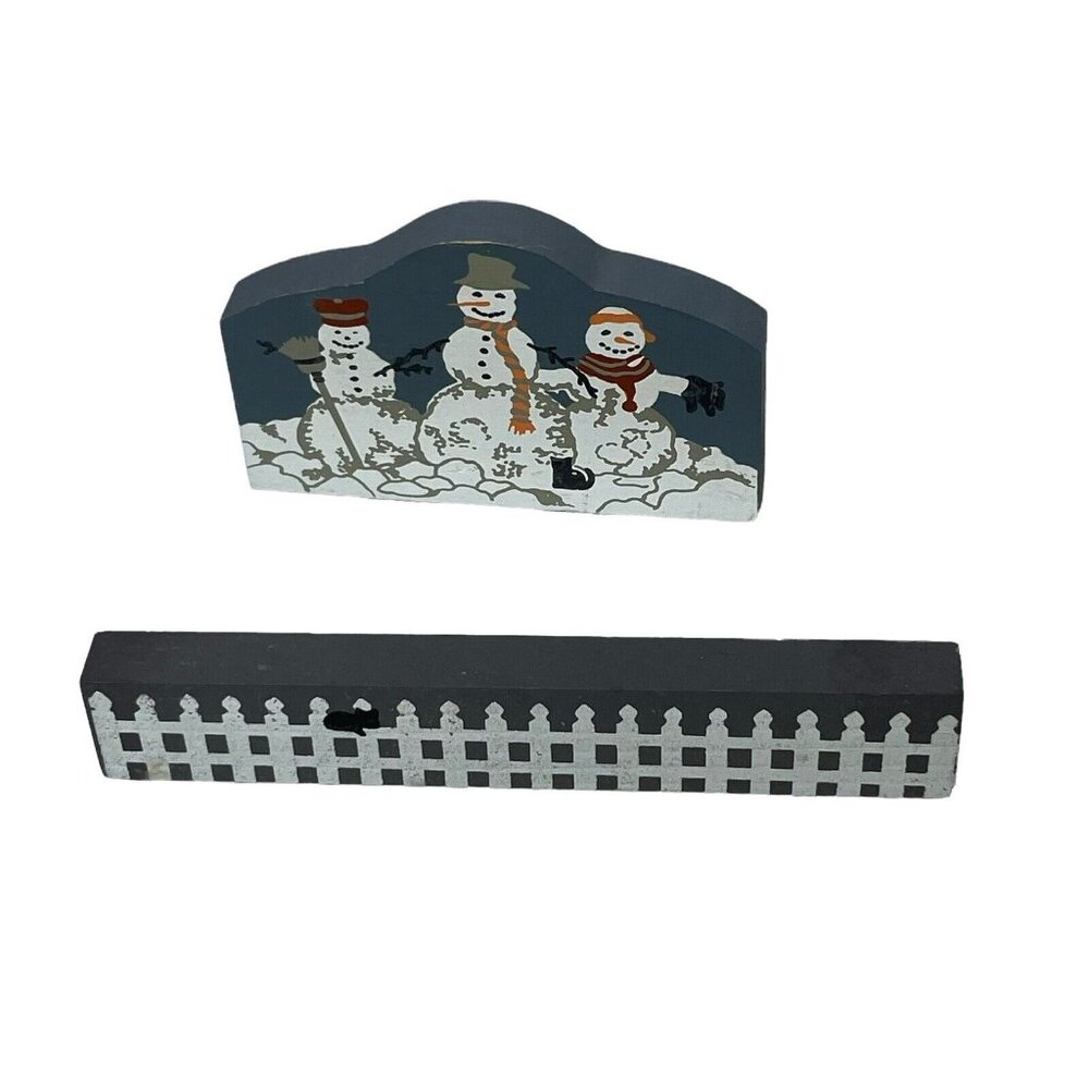 Cats Meow Village Collectibles Snowmen Fence Accessories